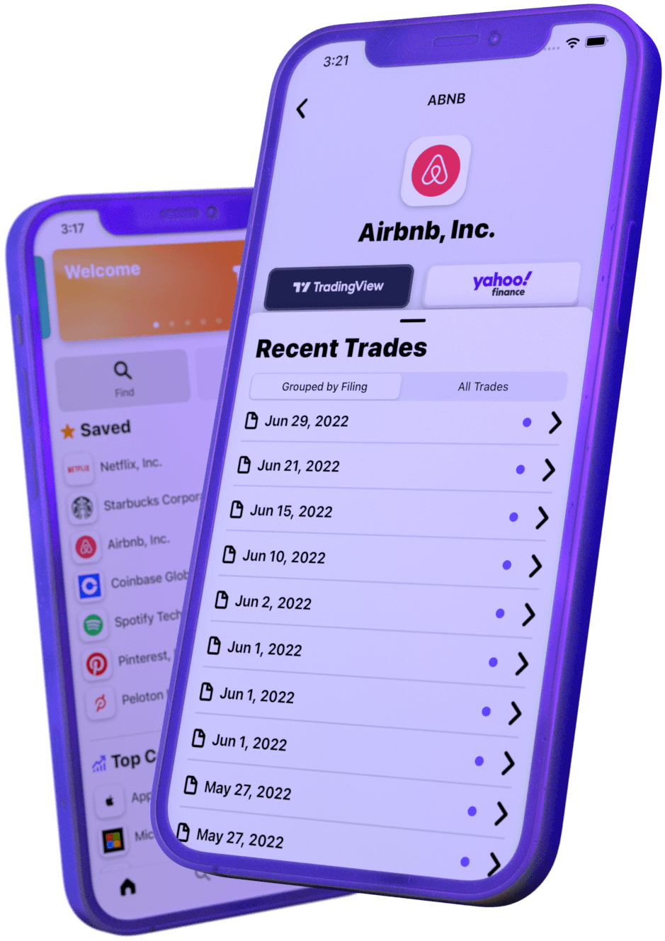 Stock Stalker app on iPhone